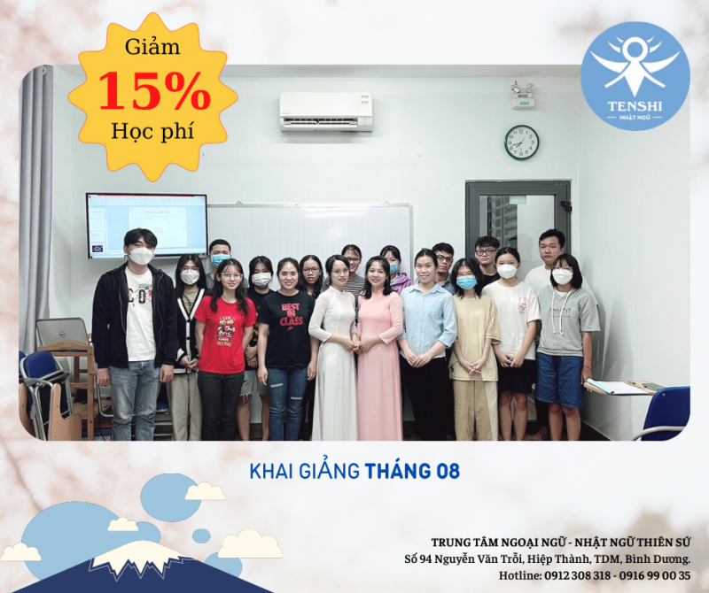 LỊCH KHAI GIẢNG LỚP VỠ LÒNG - N5 THÁNG 08/2022